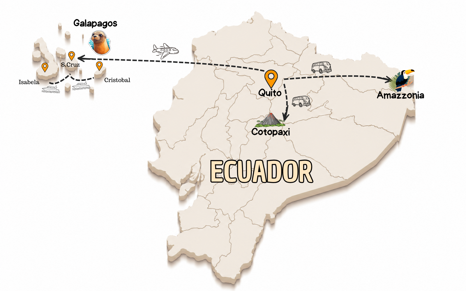 Mappa itinerario